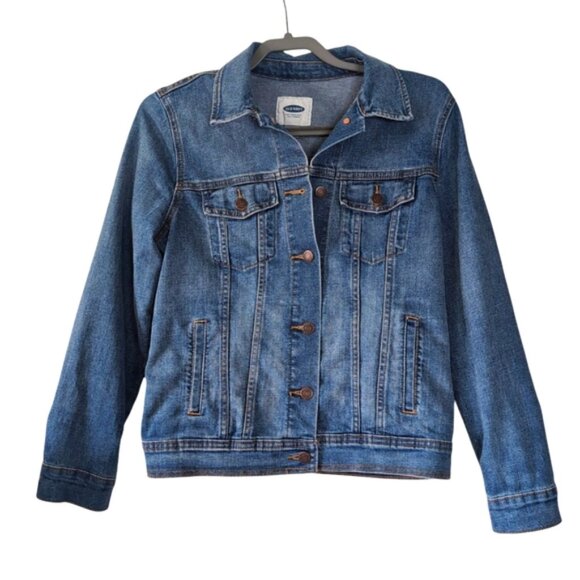 Old Navy Stretch Retro 90s Country Western Classic Denim Jacket M - Picture 2 of 7